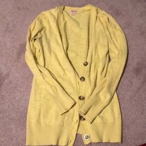 Yellow cardigan